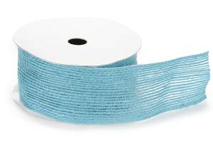 Ruban de jute turquoise en gros