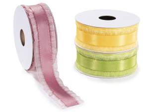 rubans d'organza satinés colorés en gros
