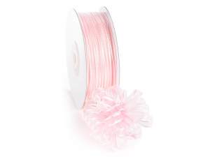 Ruban de voile rose en gros
