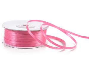 Ruban de satin double rose vif en gros