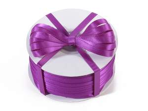 Ruban De Satin Double Violet En Gros De