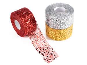 Rubans de Noël à paillettes en gros