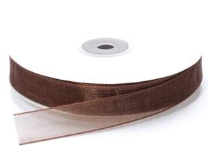 Ruban organza marron chocolat en gros