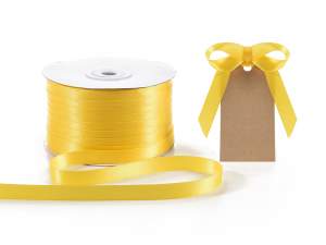Grossiste ruban satin double soleil jaune