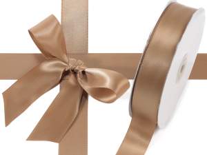Rubans de satin double cappuccino en gros
