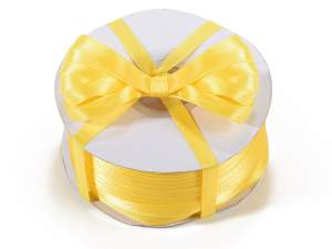 Grossiste ruban satin double soleil jaune