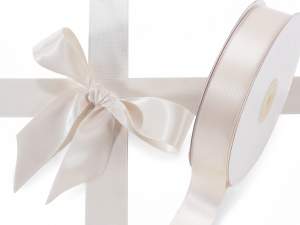 Ruban de satin double blanc antique en gros