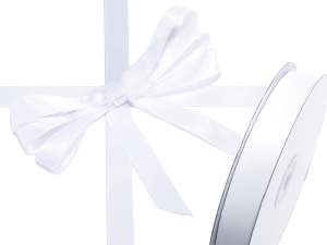 Grossiste ruban satin double blanc neige