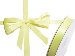 Ruban satin double jaune acide en gros