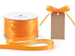 Rubans personnalisés en satin orange