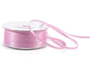 Ruban satin double couleur rose en gros