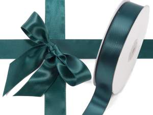 Ruban de satin double vert émeraude en gros