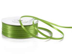 Ruban de satin double vert en gros
