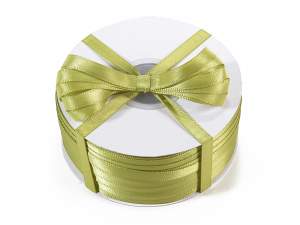 Ruban de satin double vert en gros