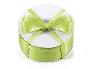 Ruban de satin double vert en gros