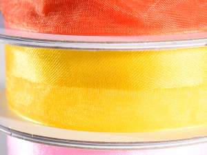 rubans de satin organza jaune en gros