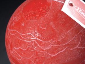 Ruby red sphere candle