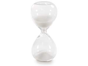 Vente en gros sablier en verre de sable blanc