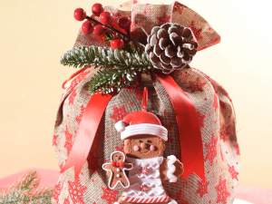 Sacs de Noël en jute en gros pour panettone