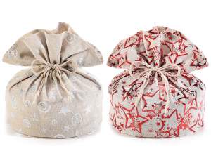 Sacs en tissu panettone à étoiles en vente en gros