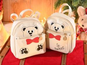 Sac à dos en similicuir en forme d'ours