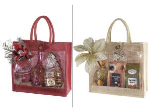 Sac en jute avec fenêtre transparente