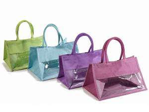 Grossistes sacs en jute fenêtre transparente