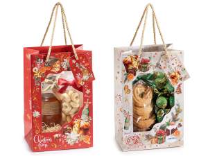 sacs de Noël en gros avec fenêtre transparente