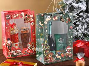 sac cadeau de Noël en gros avec fenêtre