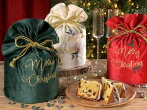 support de panettone de Noël en velours en gros