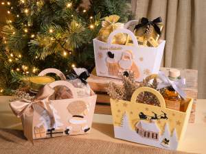 gros sac panier tissu noël
