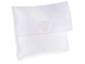 Ingrosso sacchettino confetti bianco cuore