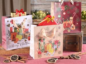 ingrosso sacchetto natale glitter