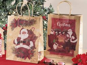 ingrosso buste regalo natale carta vintage