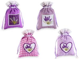 grossista sacchetti design lavanda cotone