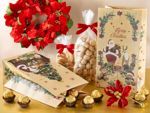ingrosso sacchetto natale carta kraft