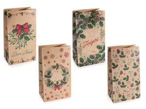ingrosso sacchetti buste natale carta kraft