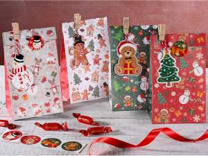 Grossista sacchetti carta Natale tag