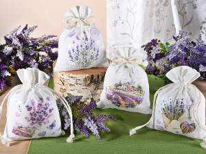 ingrosso sacchetto cotone design stampa lavanda
