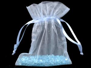 Sacchetto organza azzurro