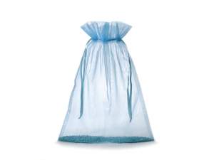 Sacchetto organza azzurro