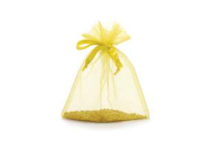 Ingrosso sacchetto organza giallo limone