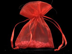 Sacchetto in organza rosso grossista