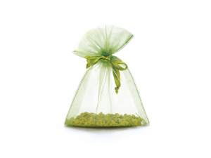 Sacchetti organza verde grossista