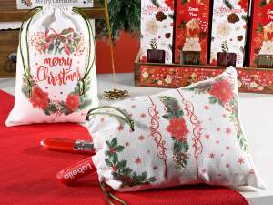 Grossista sacchetto tessuto decori Natale