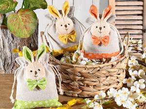 ingrosso portadolci pasqua sacchetto coniglio