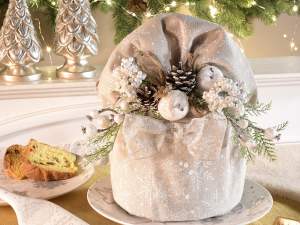 ingrosso porta panettone fiocco neve