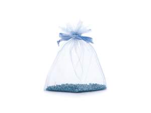 Sac en organza bleu clair