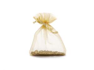 Sac en organza doré