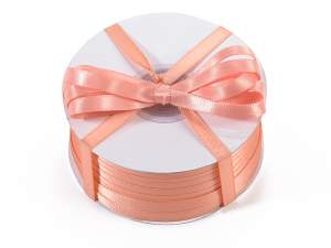 Salmon double satin ribbon wholesale